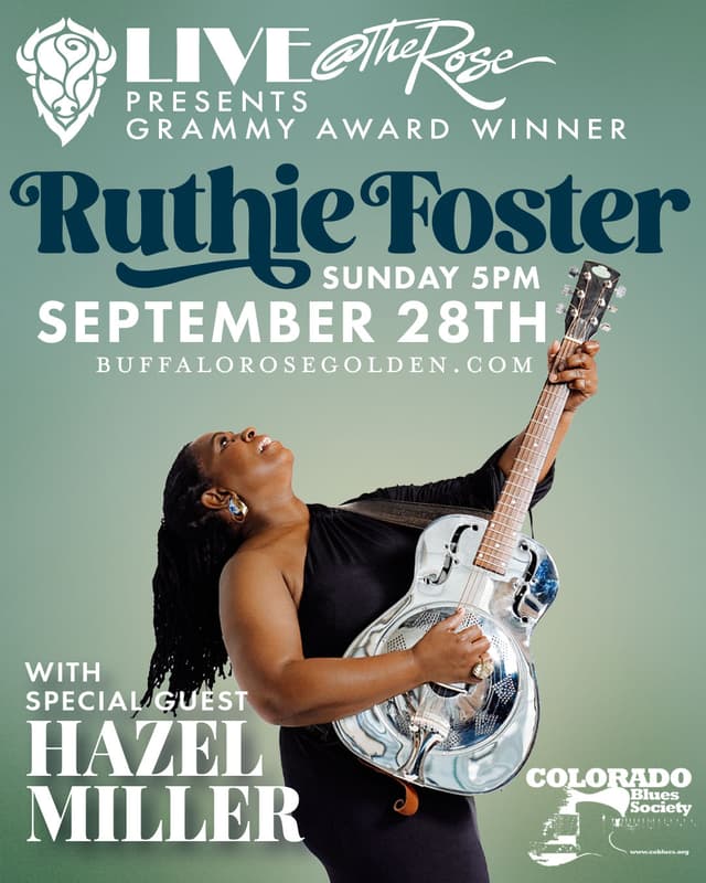Ruthie Foster live at the rose poster